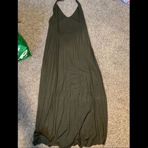 Olive green maxi dress